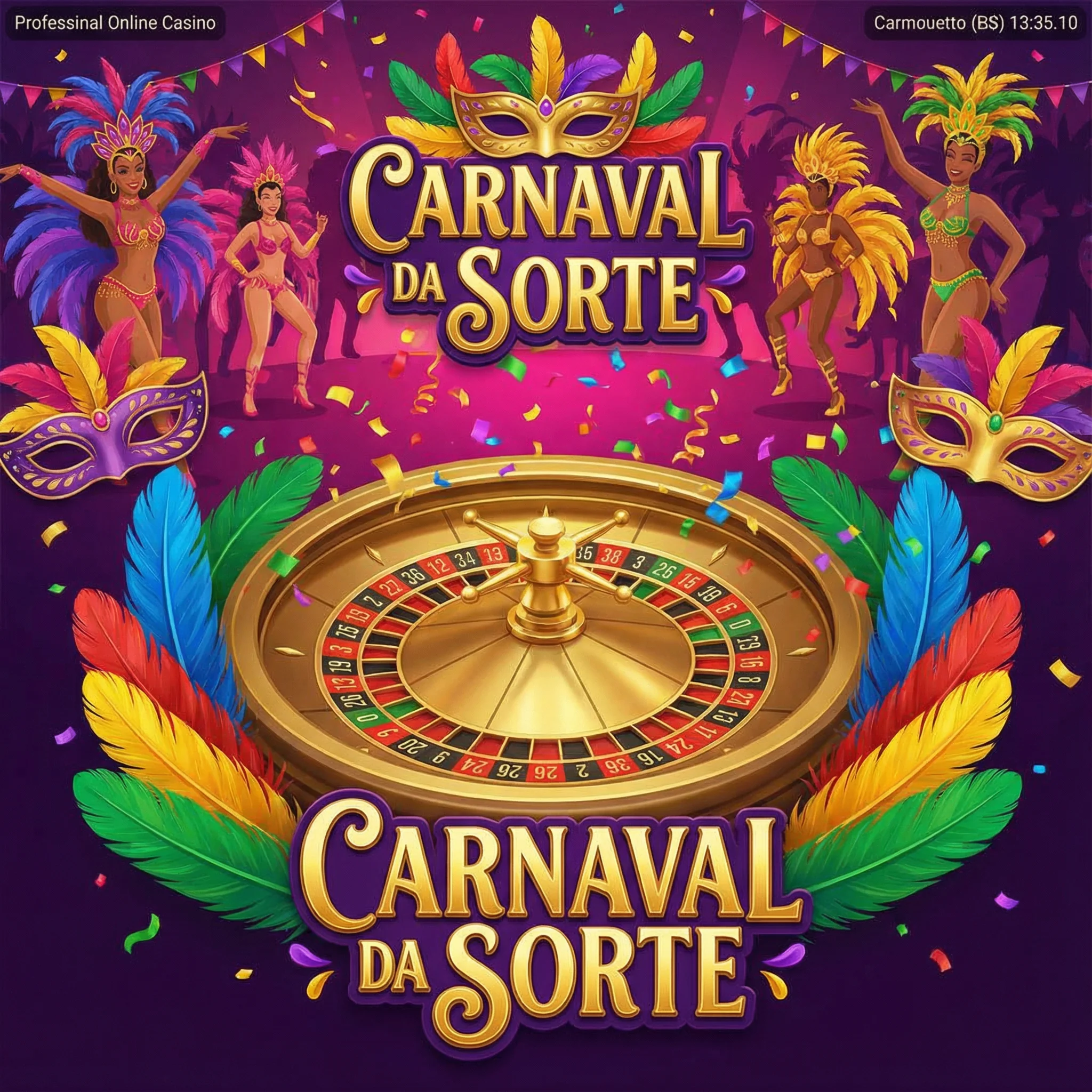 Ruleta con temática de carnaval